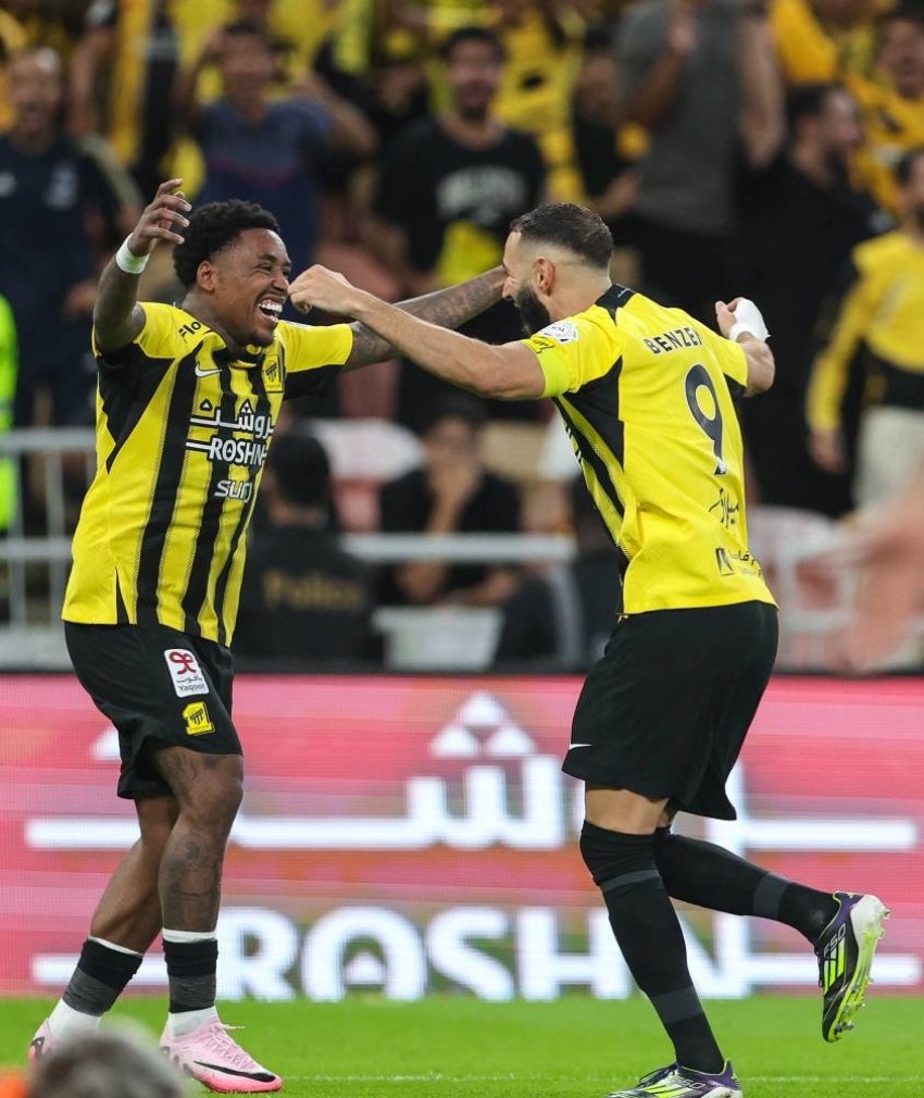 أول هاتريك للاعب الاتحاد كريم بنزيما في الموسم